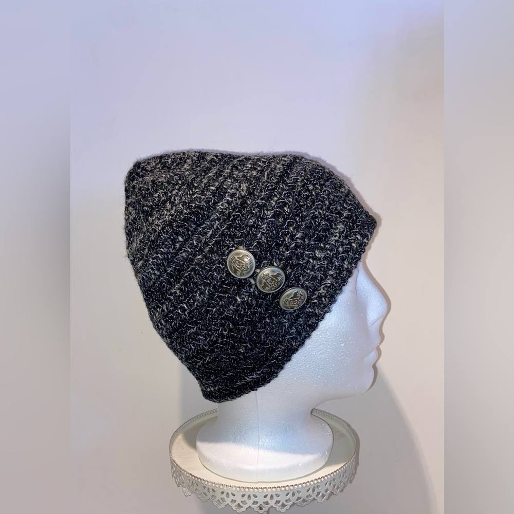 COLUMBIA wool blend heather gray knit Beanie